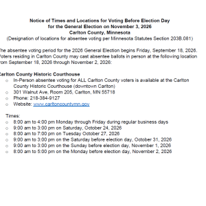 Absentee Voting Information